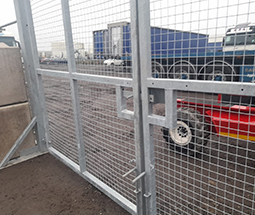 Double Leaf Mesh Heavy Duty Vehicle Site Gate