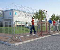 Fixed Leg Walk Through C/W Gate Barrier (Pedestrian/Crowd Control)
